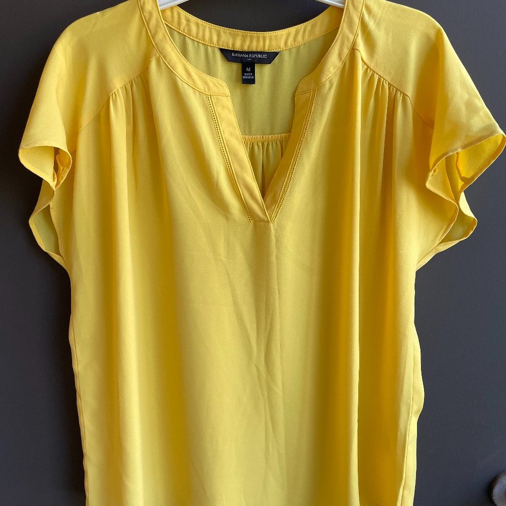 Banana Republic Yellow Blouse Medium